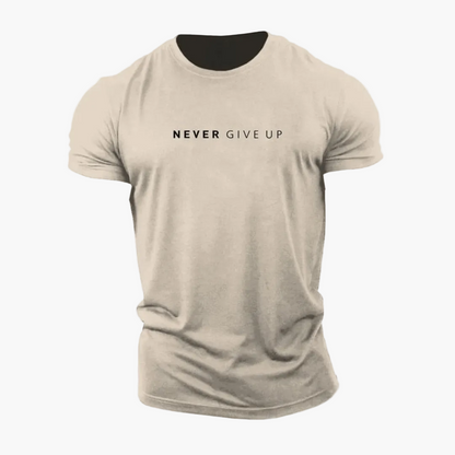 Herr T-shirt med tryck – Motiverande stil för träning och vardag
