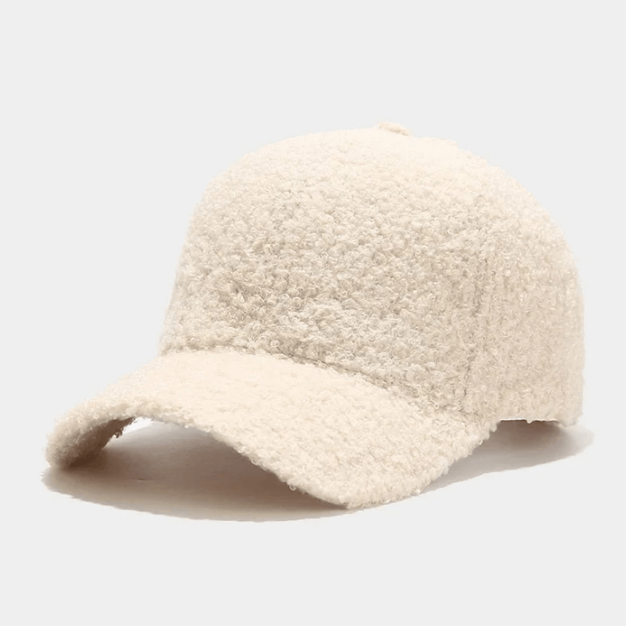 Fleece Basebollkeps Unisex Mjuk Textur Beige