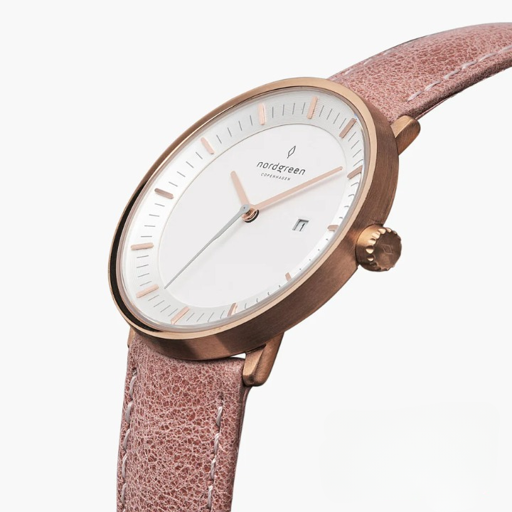 Charlotte – Unisex filosofklocka med konstläderarmband