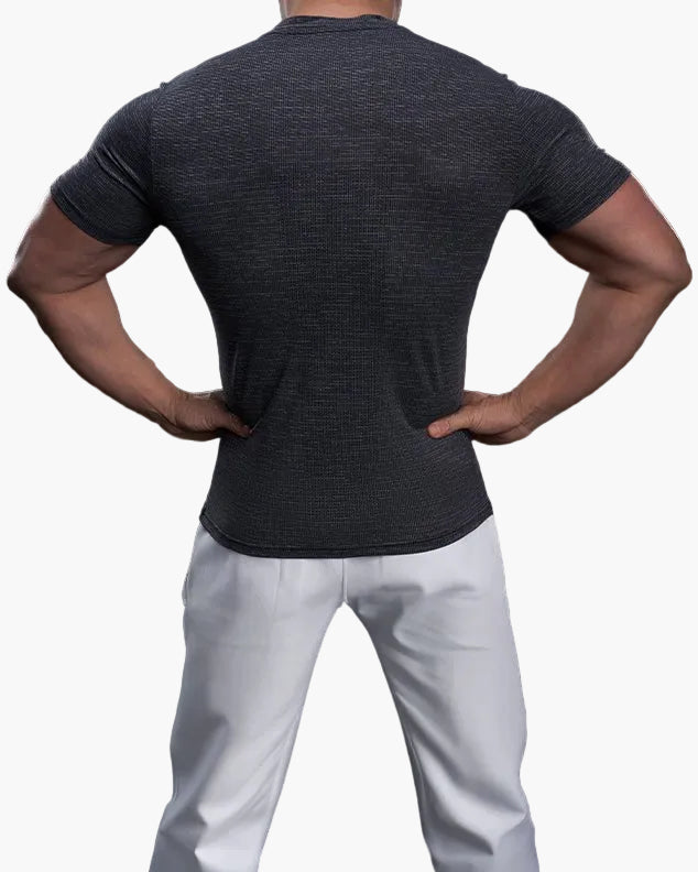 Herr T-shirt för Träning – Slim Fit Snabbtorkande Sport Topp