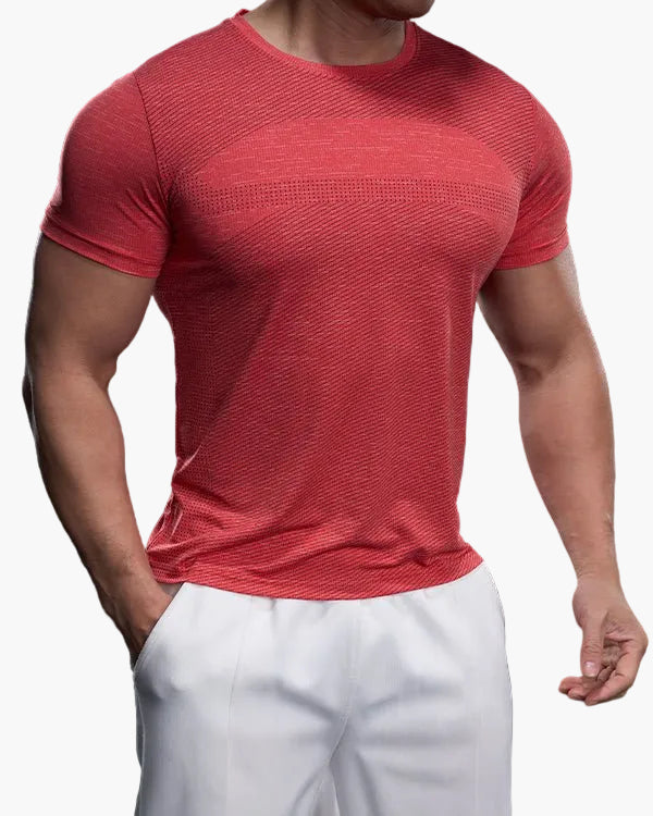 Herr T-shirt för Träning – Slim Fit Snabbtorkande Sport Topp