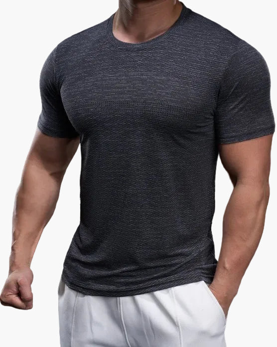 Herr T-shirt för Träning – Slim Fit Snabbtorkande Sport Topp