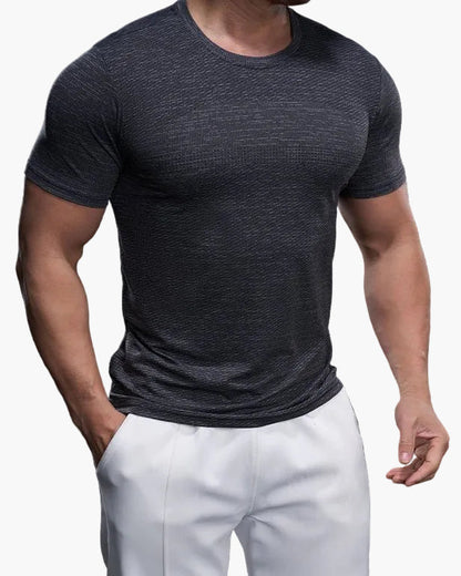 Herr T-shirt för Träning – Slim Fit Snabbtorkande Sport Topp