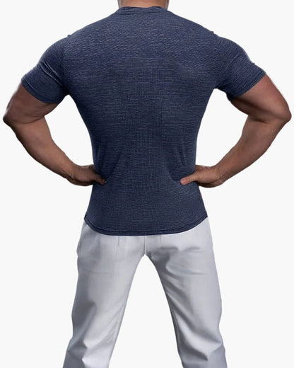 Herr T-shirt för Träning – Slim Fit Snabbtorkande Sport Topp