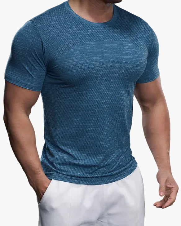 Herr T-shirt för Träning – Slim Fit Snabbtorkande Sport Topp