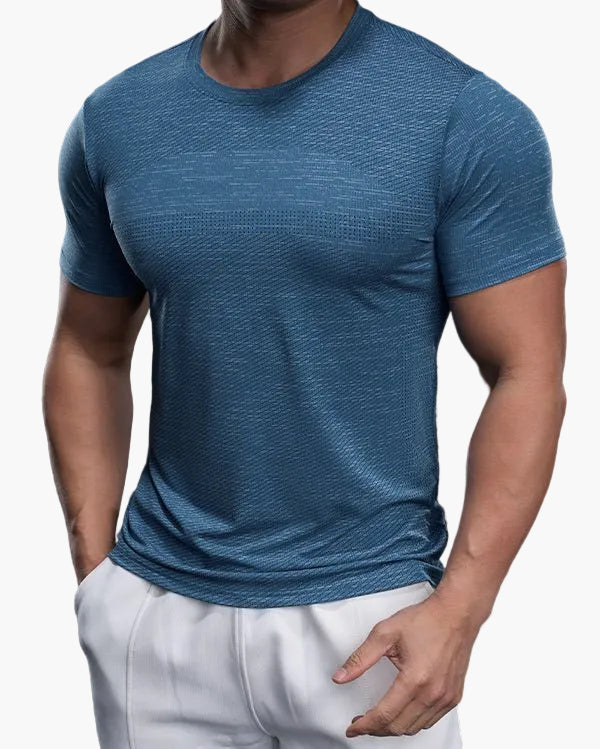 Herr T-shirt för Träning – Slim Fit Snabbtorkande Sport Topp