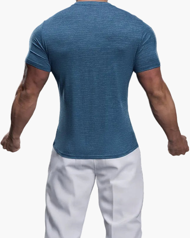 Herr T-shirt för Träning – Slim Fit Snabbtorkande Sport Topp