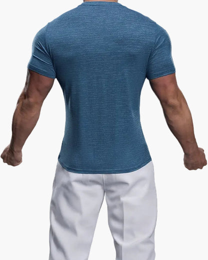 Herr T-shirt för Träning – Slim Fit Snabbtorkande Sport Topp
