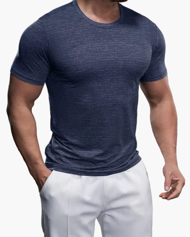 Herr T-shirt för Träning – Slim Fit Snabbtorkande Sport Topp