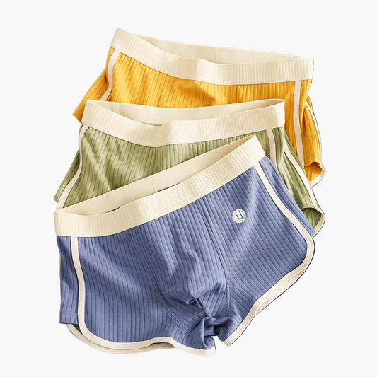 Dam Retro Sportiga Ribbade Trosor 3-pack – Bekväma och Ventilerande Underkläder