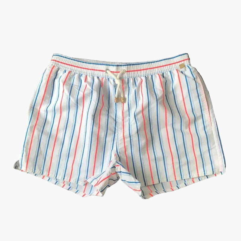 Herr – Randiga badshorts – Klassisk strandstil för sommar och semester