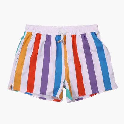 Herr – Randiga badshorts – Klassisk strandstil för sommar och semester