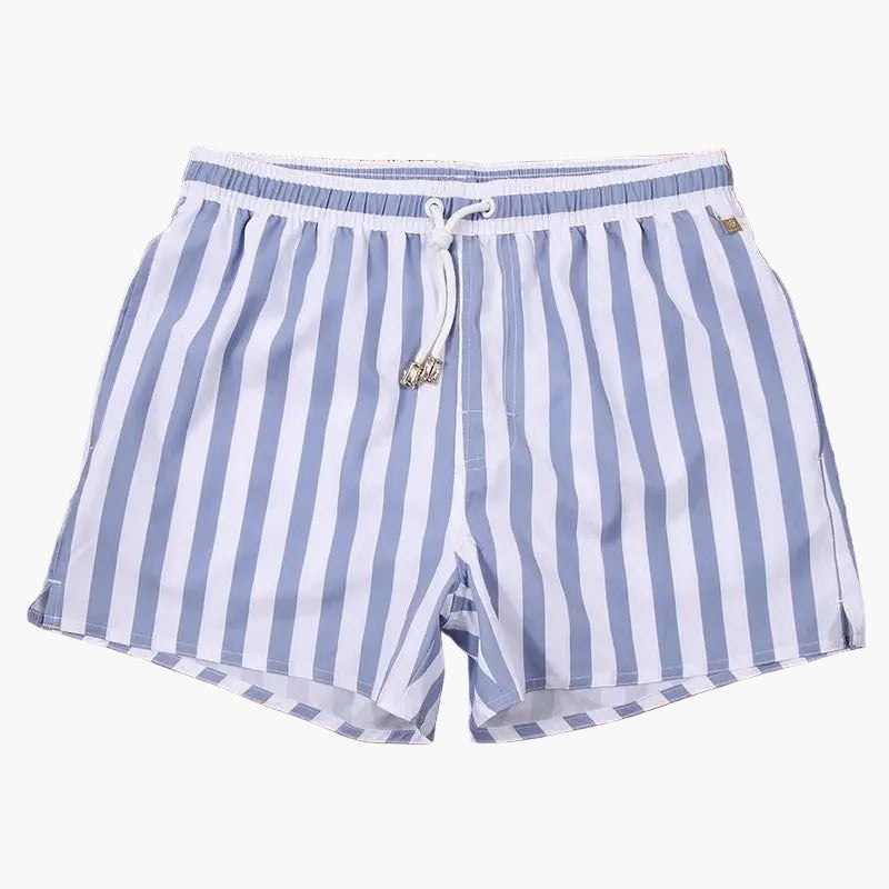 Herr – Randiga badshorts – Klassisk strandstil för sommar och semester