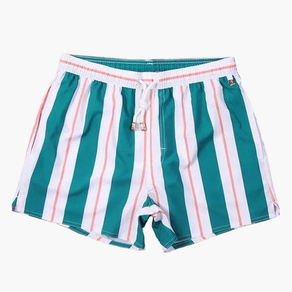 Herr – Randiga badshorts – Klassisk strandstil för sommar och semester