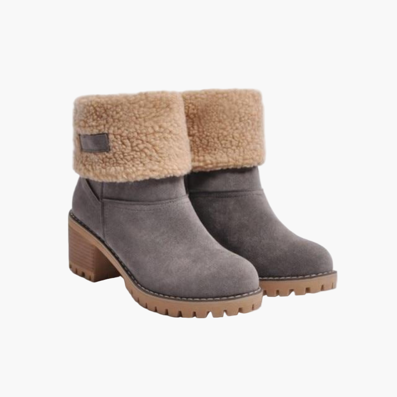 Damstövlar med Fårskinnsfoder – Vikbara Varmfodrade Boots för Vinter och Höst