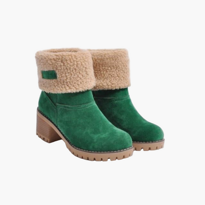 Damstövlar med Fårskinnsfoder – Vikbara Varmfodrade Boots för Vinter och Höst