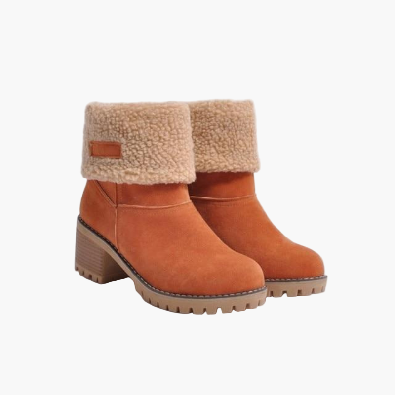 Damstövlar med Fårskinnsfoder – Vikbara Varmfodrade Boots för Vinter och Höst